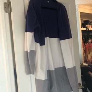 XL striped cardi